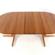 Table à manger ronde extensible 2x 'Hune' - teck massif - design danois