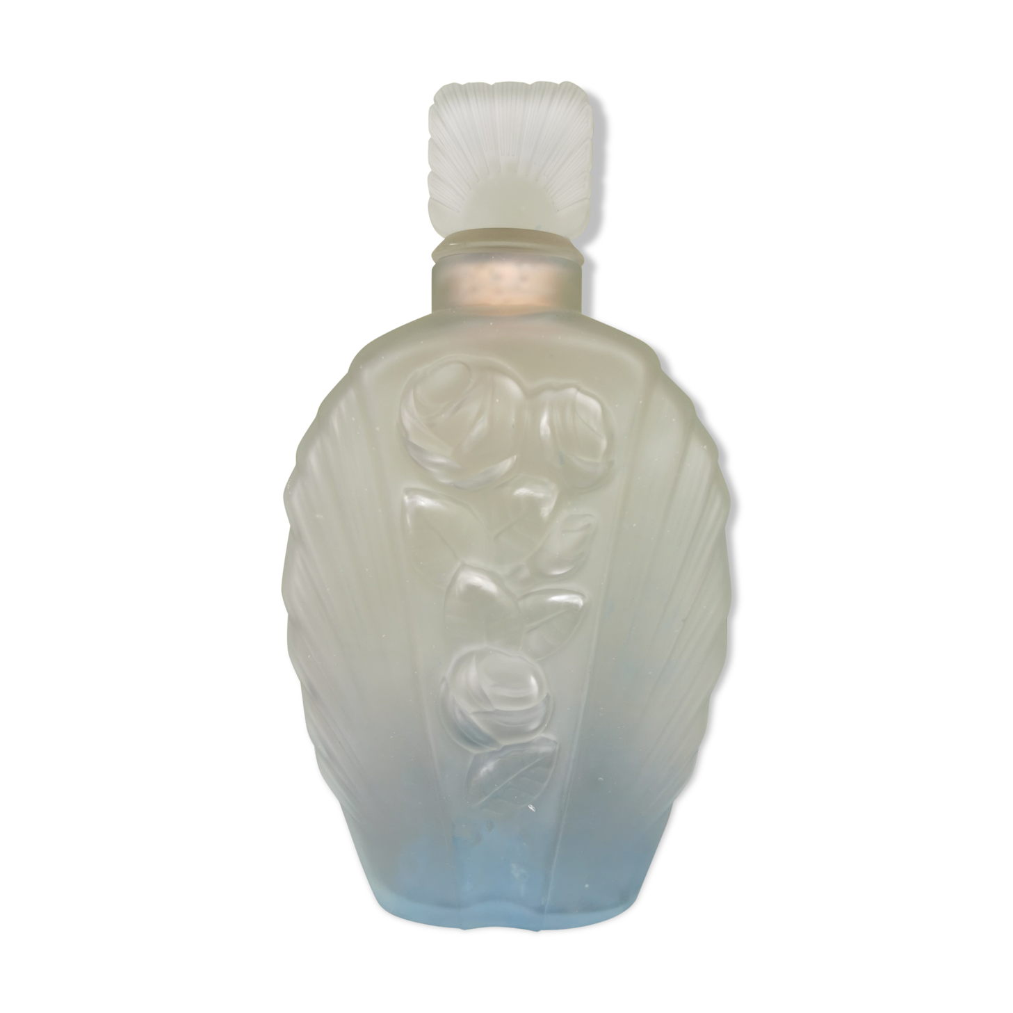 Carafe art déco en verre dépoli
