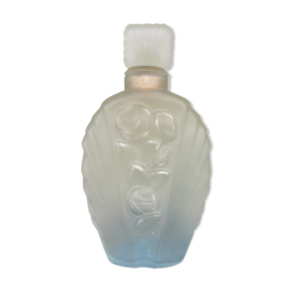 Carafe art déco en verre dépoli
