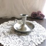 Pewter hand candle holder