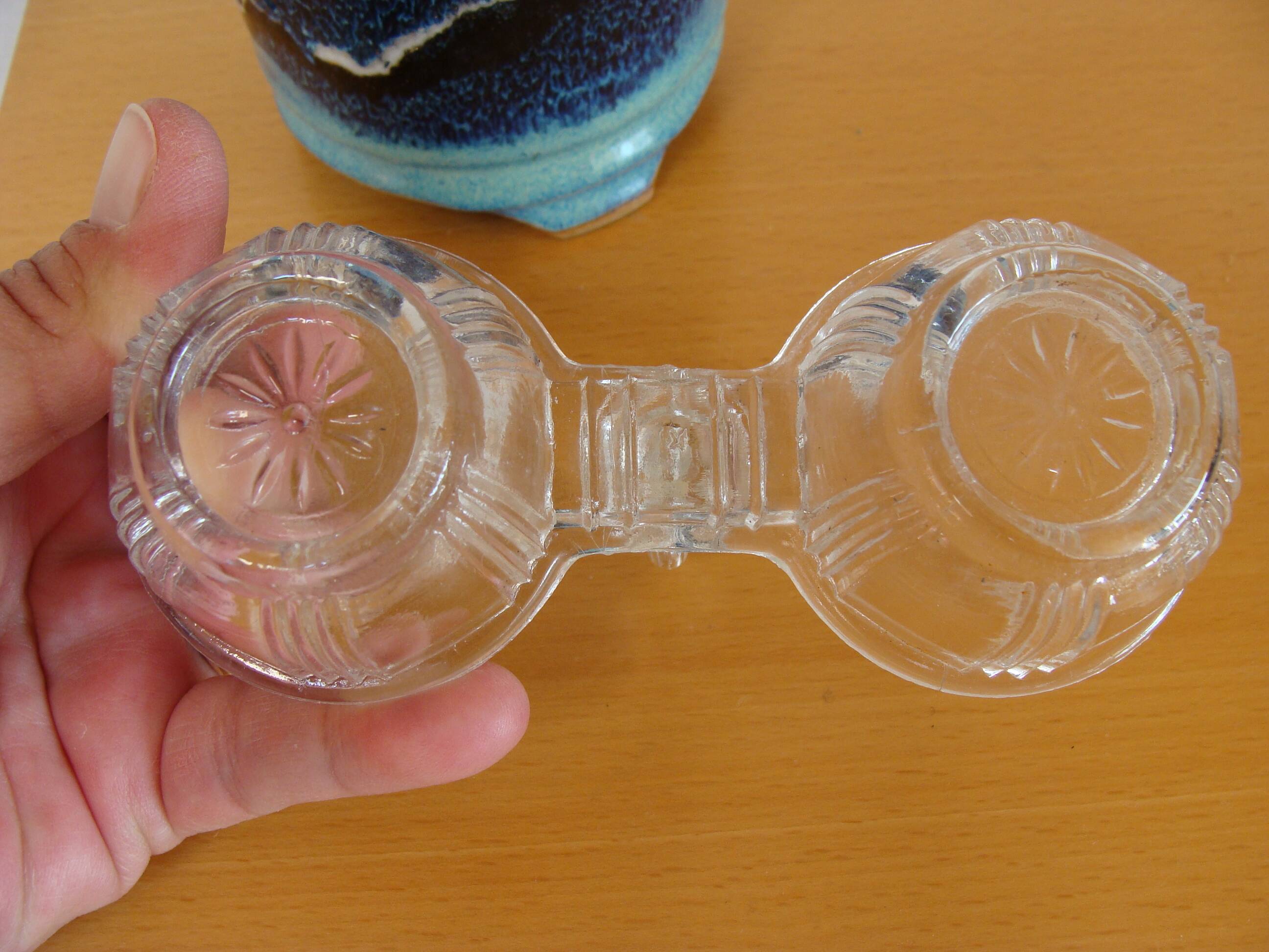 50s glass salt cellars