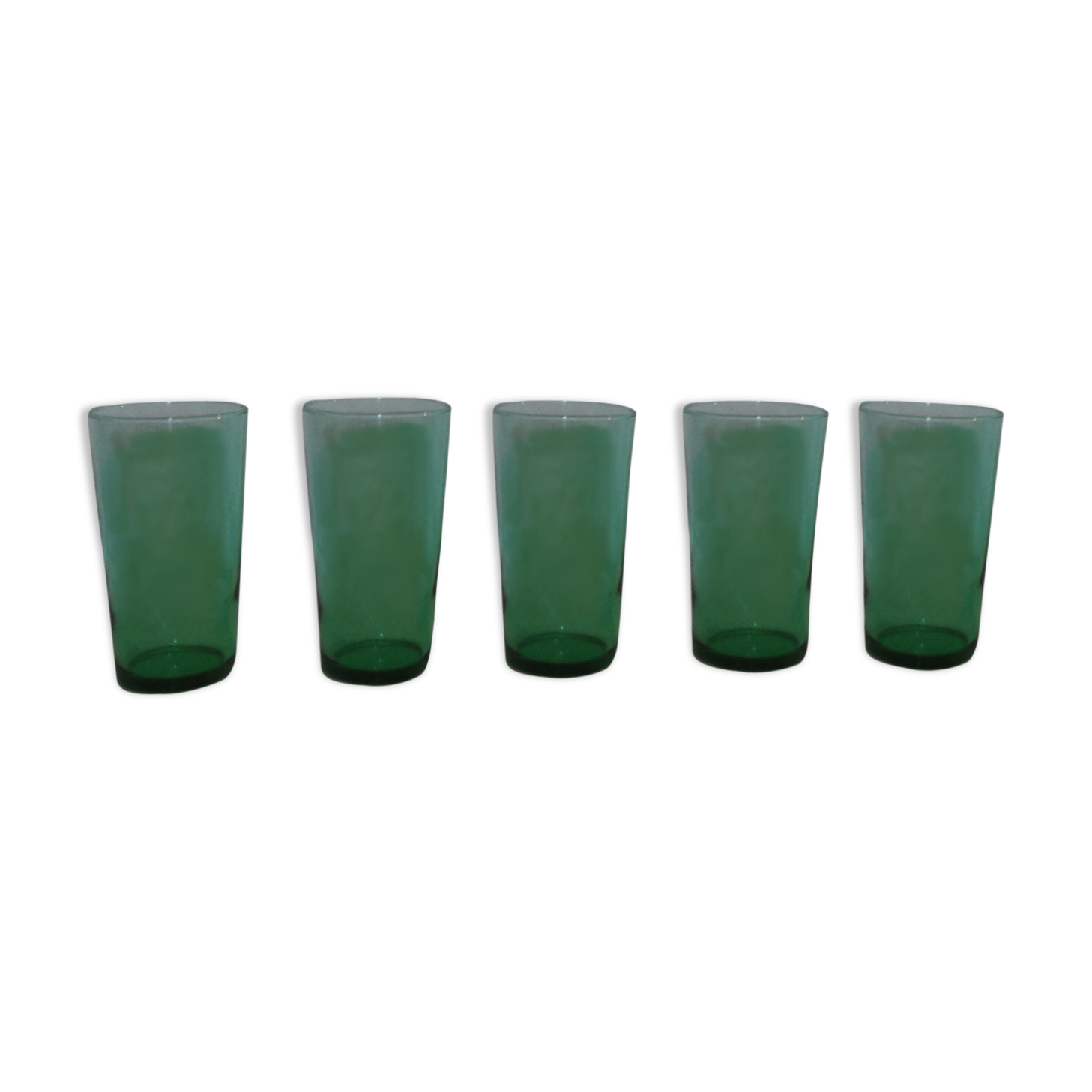 Set de 5 Green lemonade glass