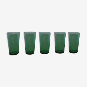 Set de 5 verres a orangeade vert
