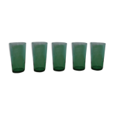 Set de 5 Green lemonade glass