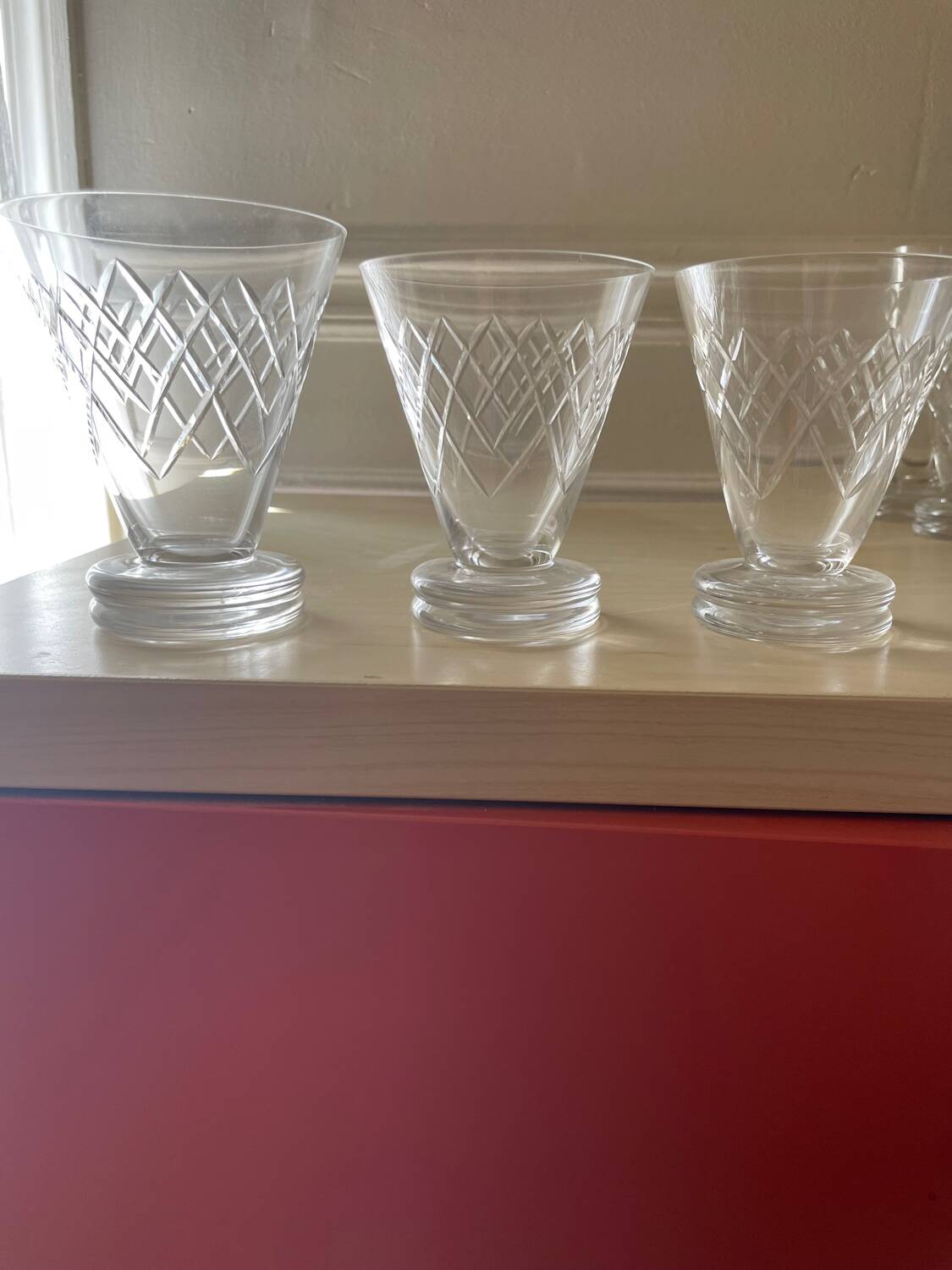 Argental Saint Louis crystal glasses