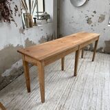 Oak and pine farmhouse console table