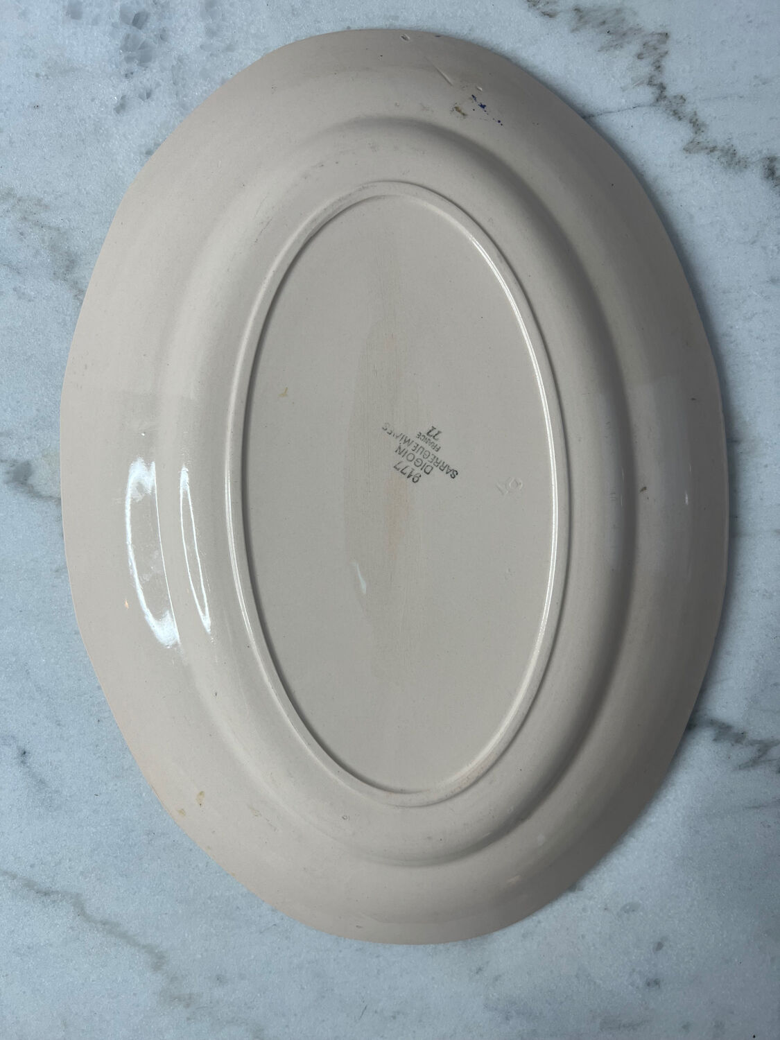 Hand-painted presentation plate Sarreguemines