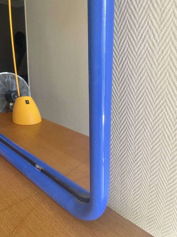 Miroir IKEA vintage acier tubulaire bleu