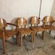 Set of 4 solid pine seats by Rainer Daumiller