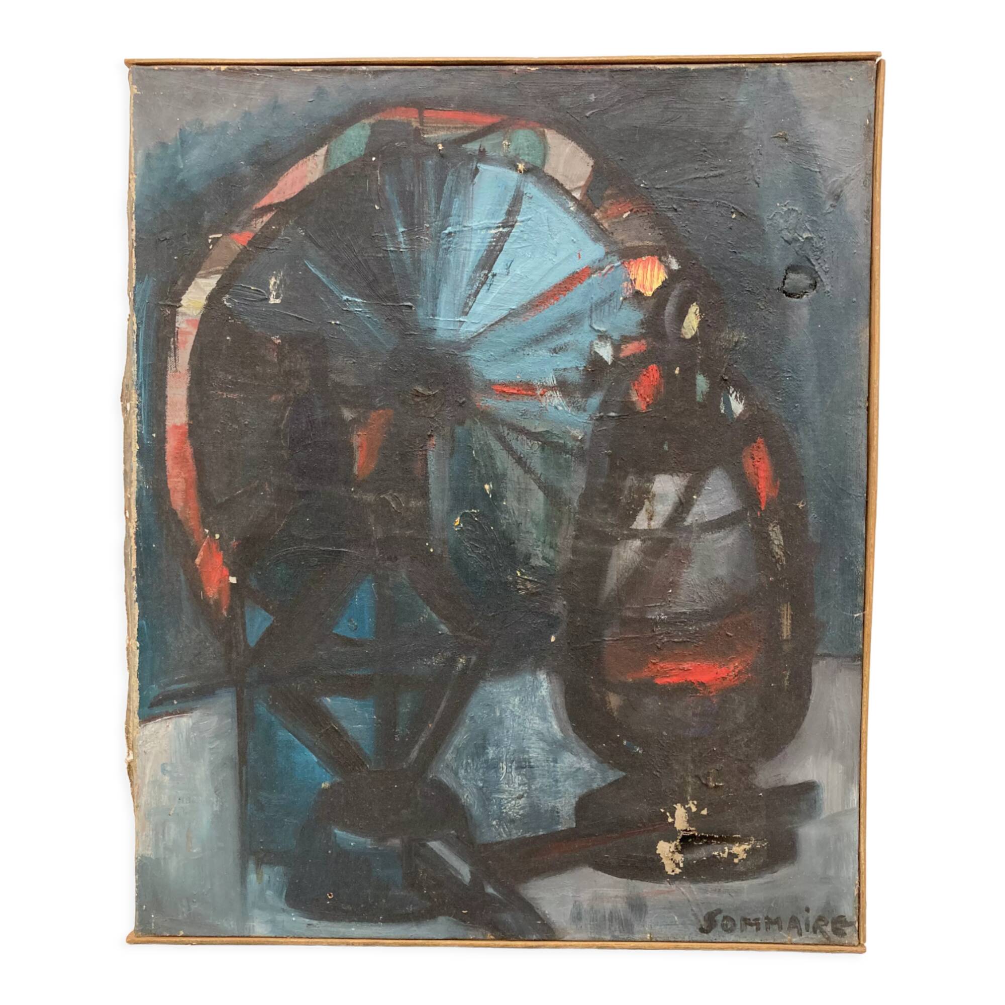 Oil on canvas vintage