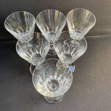 6 baccarat wine glasses côte d'azur service - size n°3 - stamped