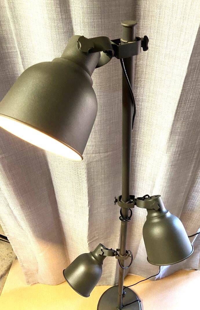 Large Floor Lamp Living Room Light Model with 3 Independent Spotlights Industrial Style