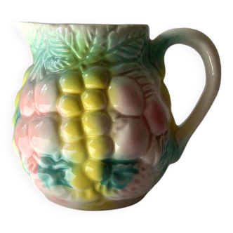 Milk jug / Vintage pastel fruit slush pitcher