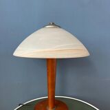 Post modern mushroom table lamp - art nouveau glass table lamp