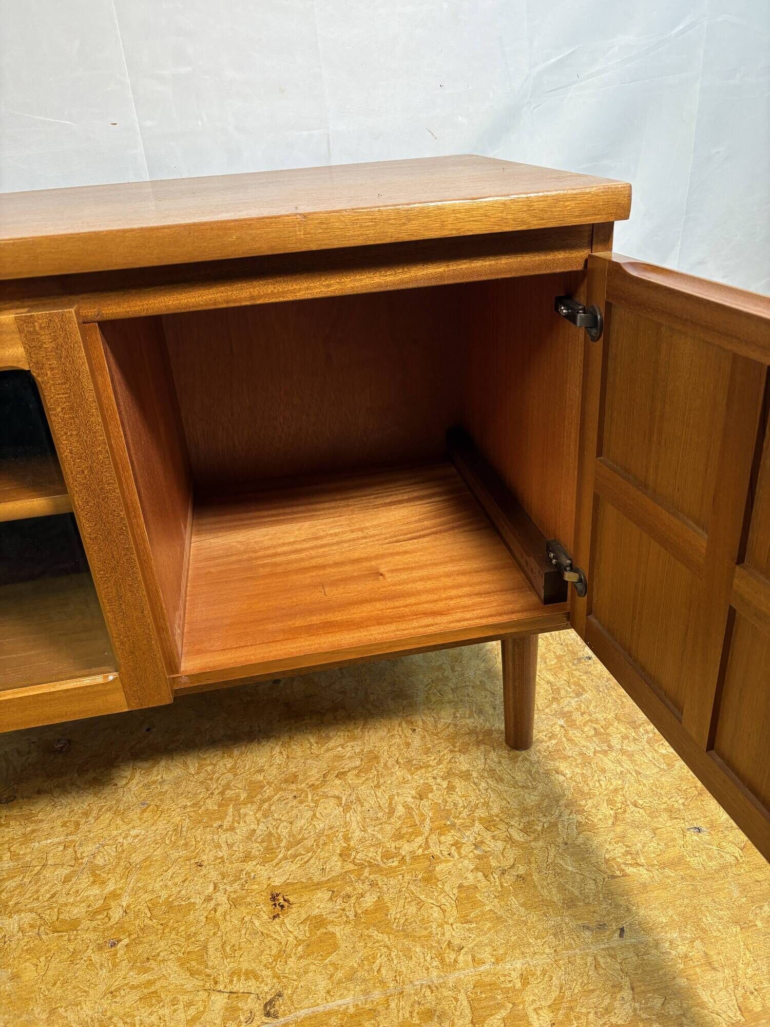 Mid-Century Modern Nathan Squares Teak Media / Lowboard Cabinet – 1960  Ico