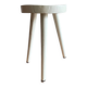 Tabouret tripode bois blanc vintage