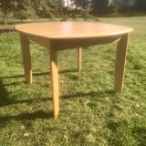 Vintage beech extendable dining table 1980