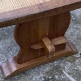 Rustic oak farmhouse coffee table, monastery style, 1950s