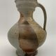 Vintage stoneware pitcher with iridescent two-tone glaze - 1960s-1970s