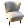 White club armchair in solid beech, Mid-Century style, Hungary, 1950s.