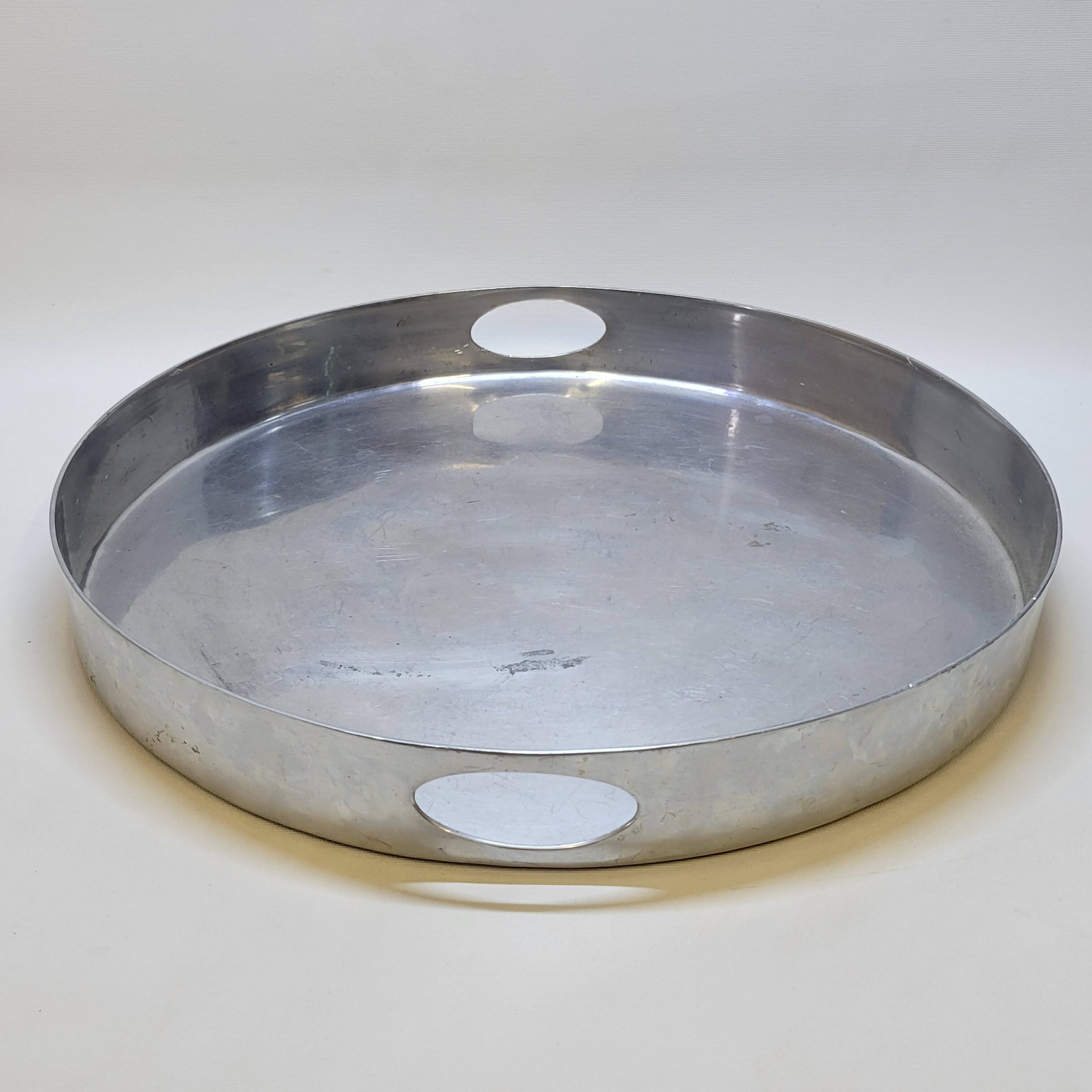 Large Vintage Aluminum Serving Tray