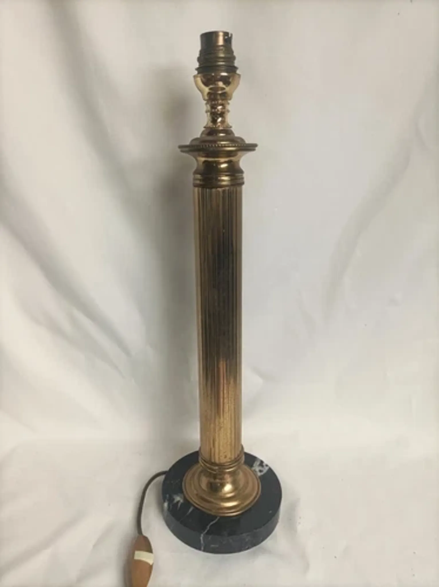 Lamp base in brass and marble - 1970s/1980s
