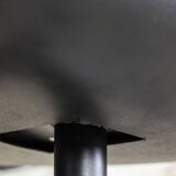 Black leather office chair by Charles Pollock for Knoll