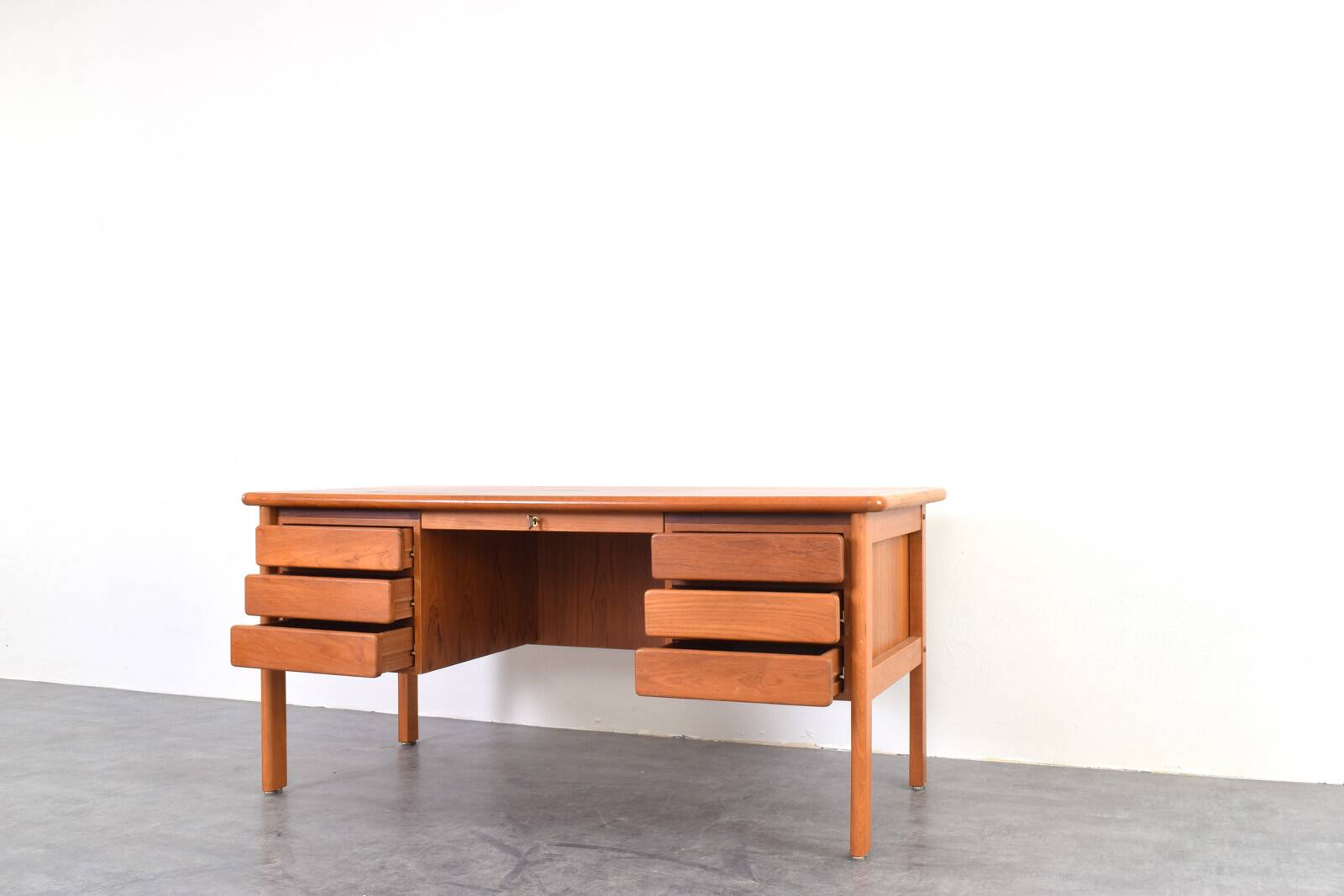 Mid-Century Danish Teak Desk, 1970s.