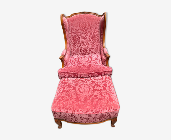 Fauteuil avec son pouf