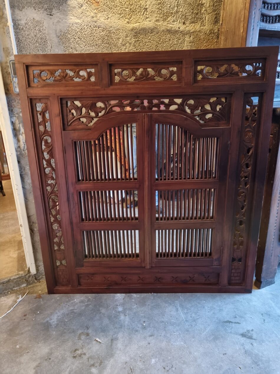 Balinese mirror with shutters Indonesia 120X130cm
