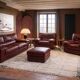 Roche Bobois Set – Patinated cognac leather – 1980s design