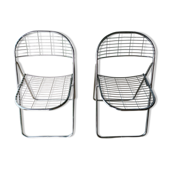 Paire de chaises pliantes Ikea vintage Niels Gammelgaard