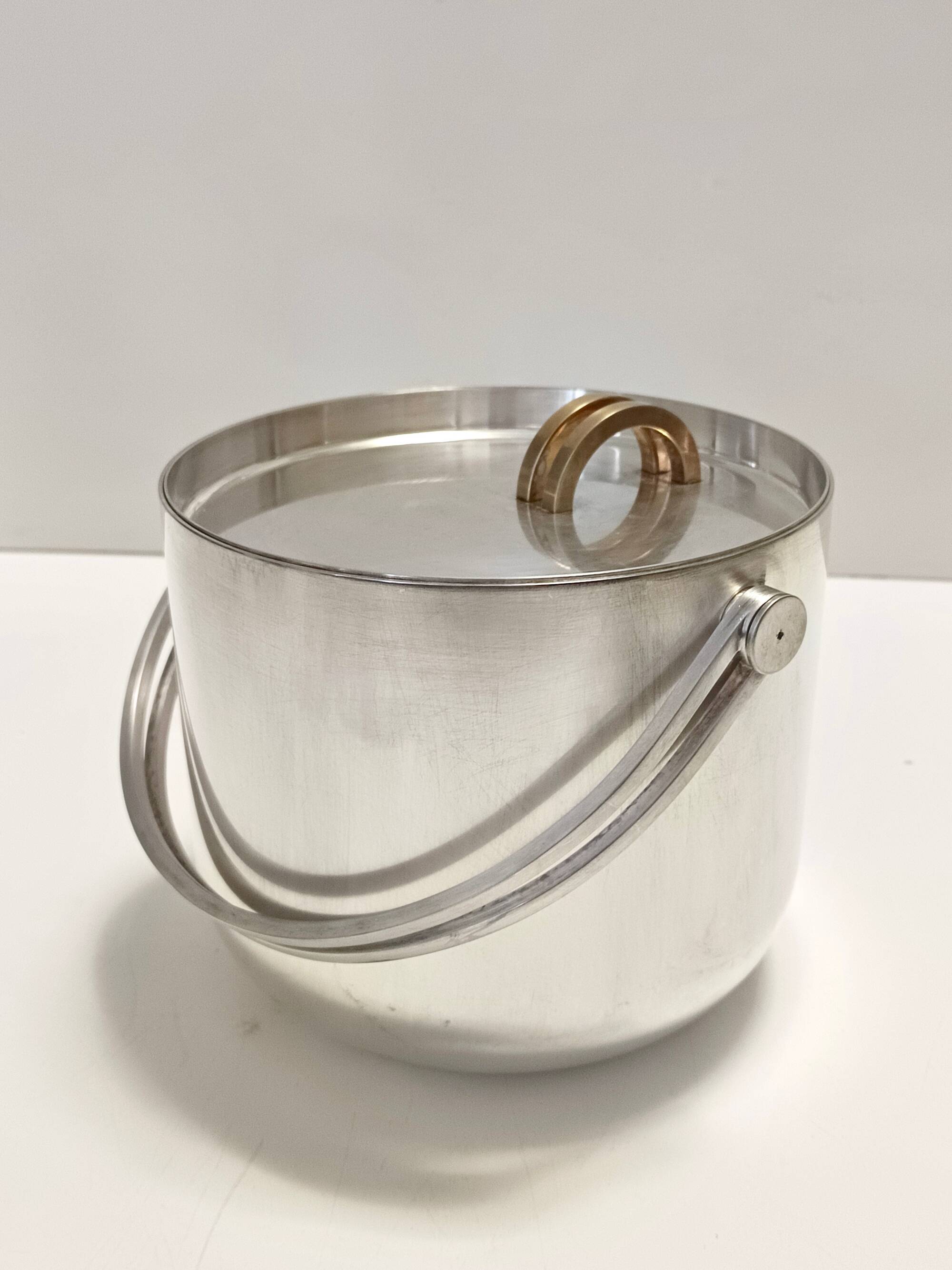 Silver Plated Ice Bucket / Wine Cooler by Ambrogio Pozzi for Padova Argenti