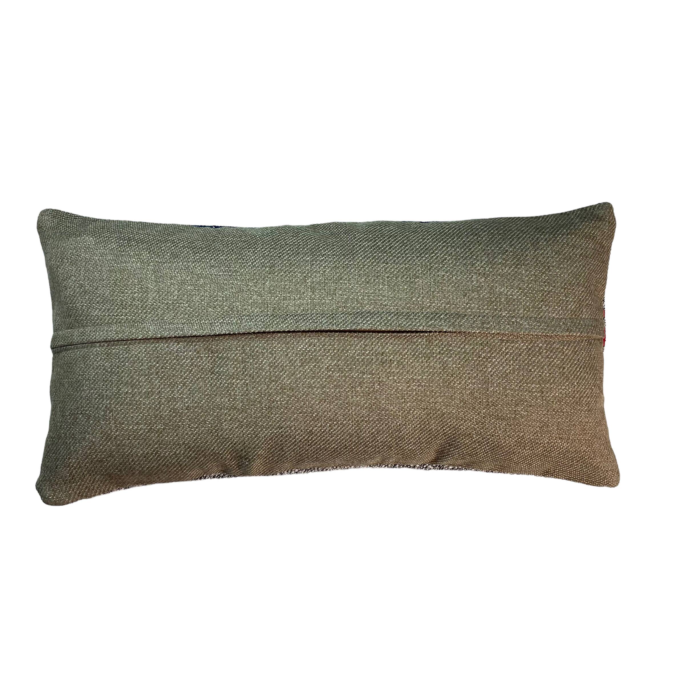 Housse de coussin kilim turc vintage, 30 x 60 cm