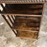 Antique Edwardian Quarter Oak Revolving Library Bookcase Pedestal