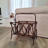 Rattan magazine holder