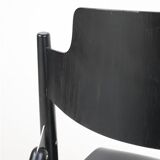 Black Mid Century “SE18” folding chair by Egon Eiermann for Wilde + Spieth