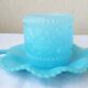 Verre opaline bleue