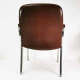 Modernist leather desk chair, germany, 1970s