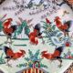 Set of 6 vintage Chinese porcelain plates from Macau (1970) hand painted