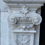 Napoleon III fireplace in Carrara marble