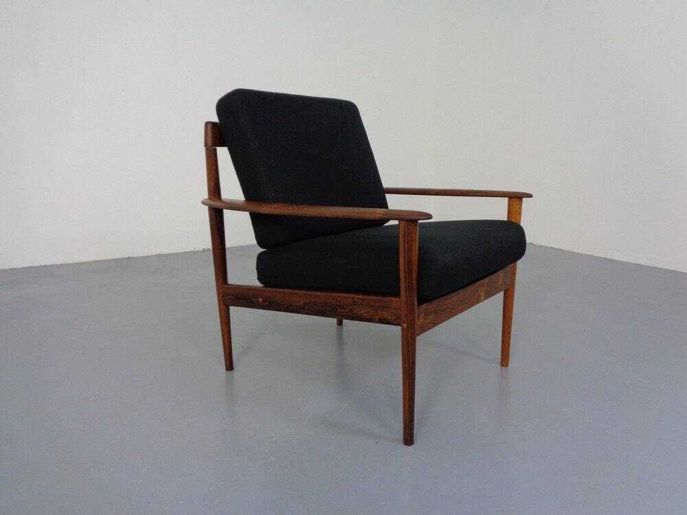 Danish Model 56 Armchair in Rosewood by Grete Jalk for Poul Jeppesen, 1960s
