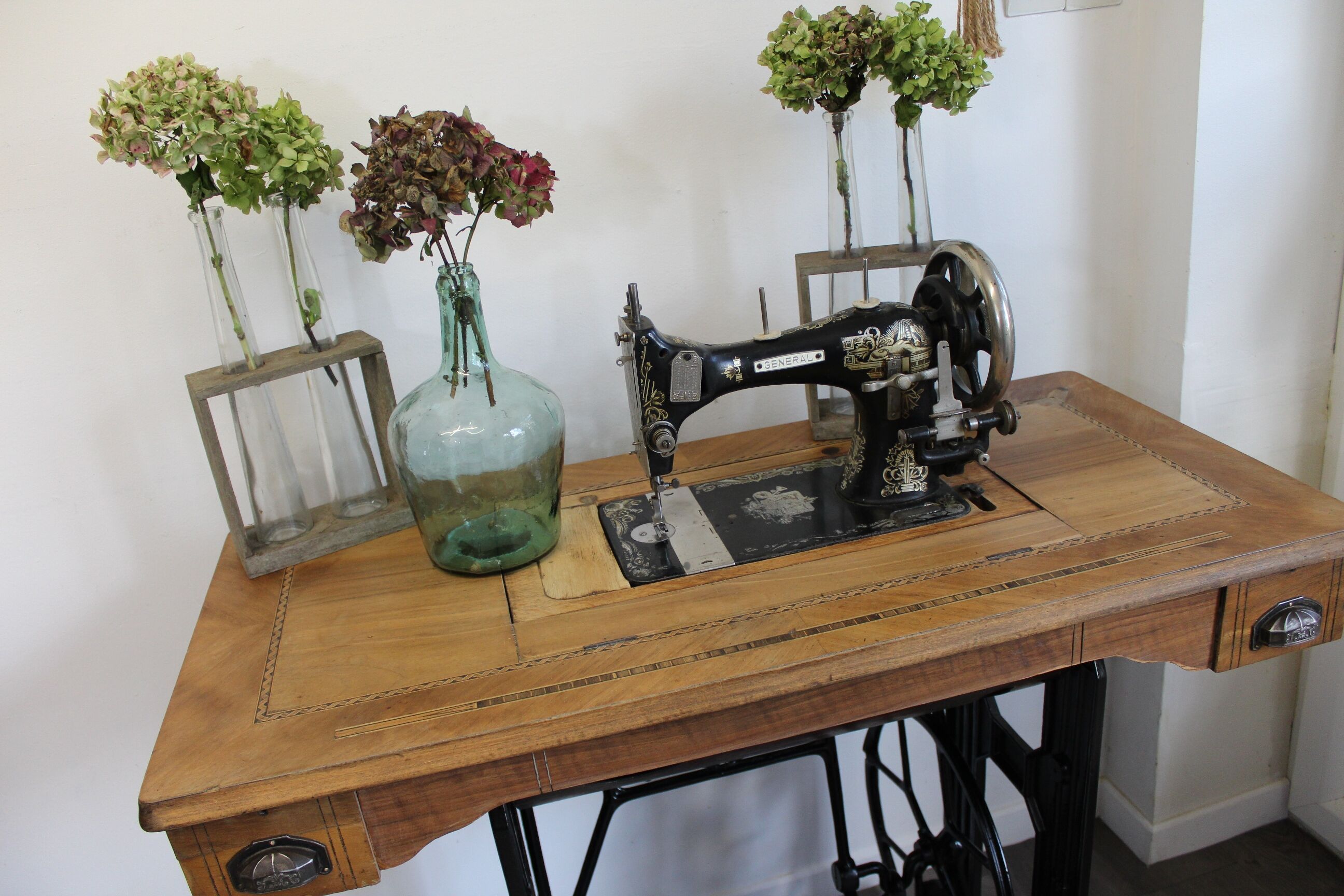 Restored old sewing machine