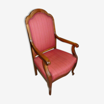 Fauteuil en noyer rouge 1900