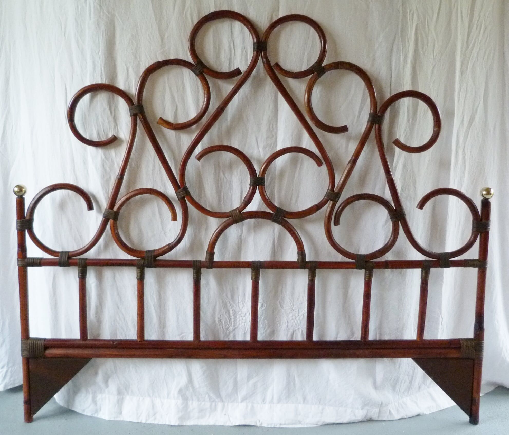 Vintage bamboo headboard
