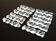 1970s Box of 12 transparent Plexiglas knife holders