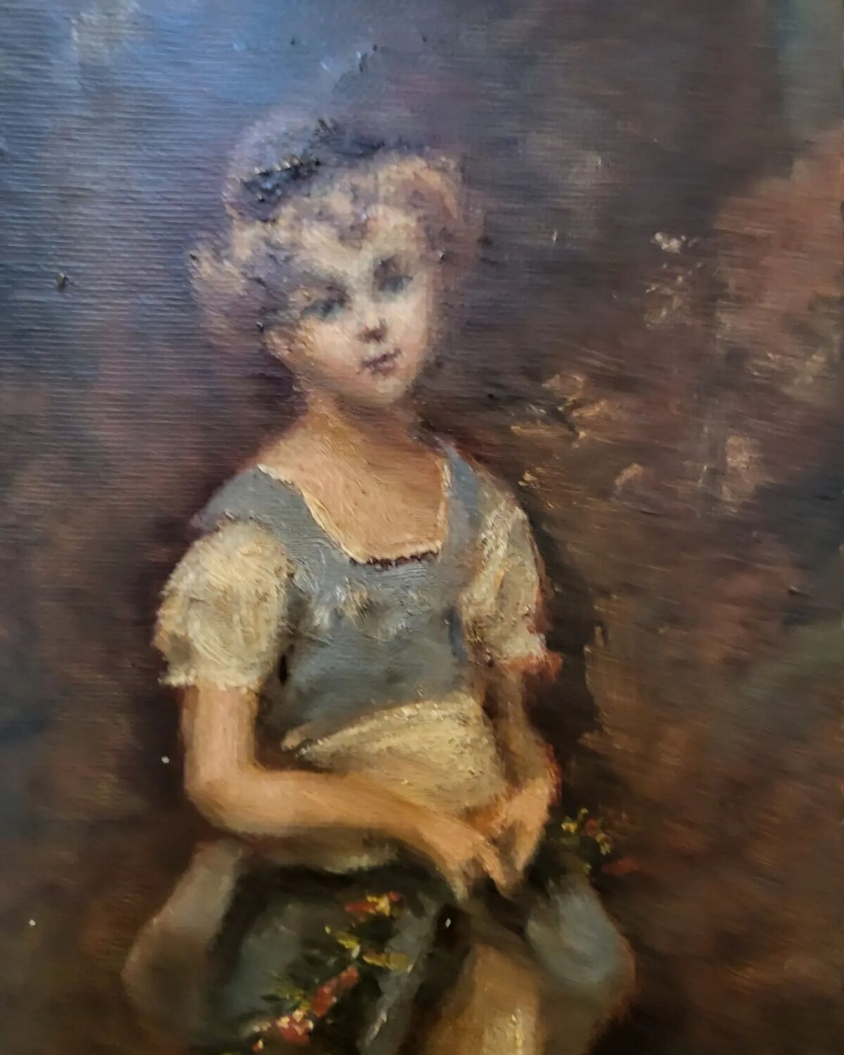 Oil on canvas to the girl