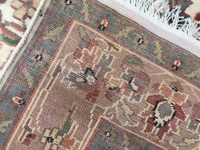 Pakistan wool carpet handmade silk rug 127x192 cm