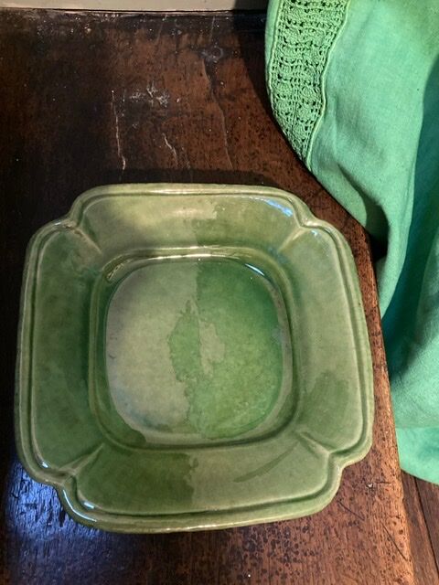 Biot green glazed earth plates