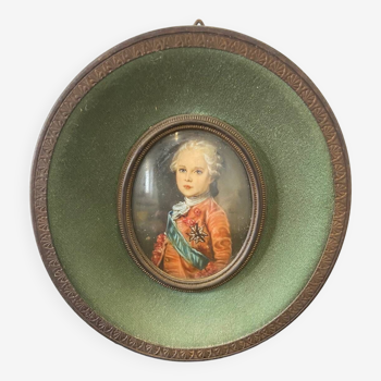 Miniature portrait of Louis dauphin on ivory